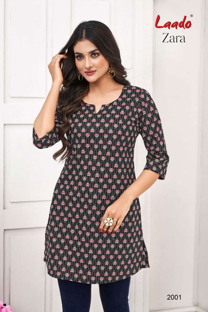 Laado Zara Vol 2 2001 To 2012 Short Printed Kurti Wholesalers In Delhi